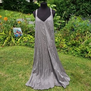 Garnet Hill crinkle cotton maxi dress